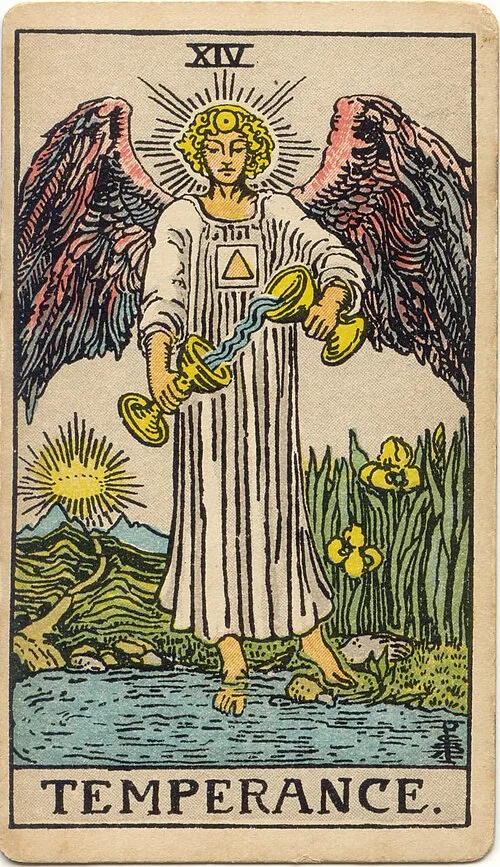 Tranh lá bài Tiết Chế (Temperance)