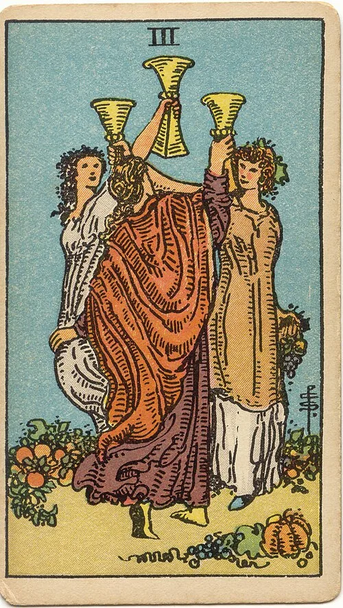 Tranh lá bài Ba Cốc (Three of Cups)