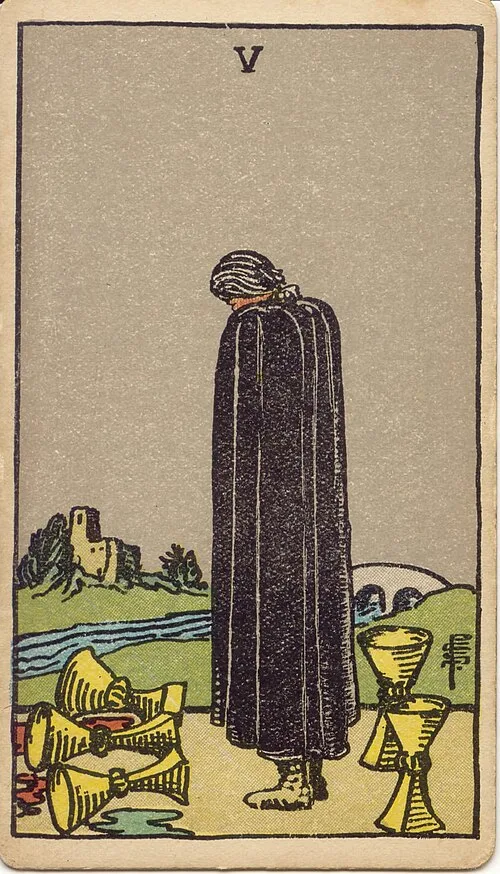 Tranh lá bài Năm Cốc (Five of Cups)