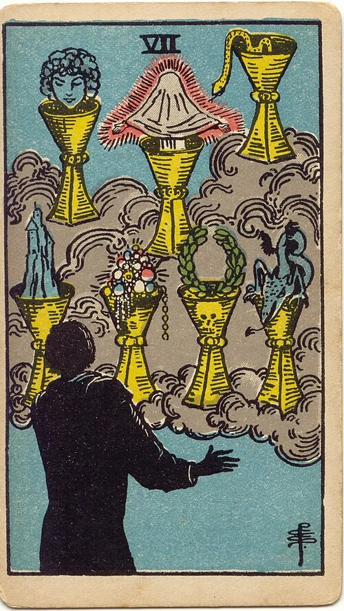 Tranh lá bài Bảy Cốc (Seven of Cups)
