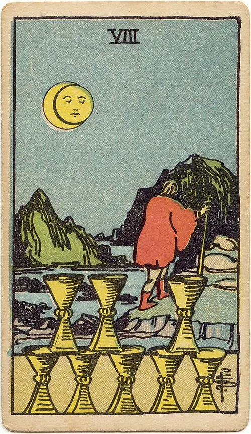 Tranh lá bài Tám Cốc (Eight of Cups)