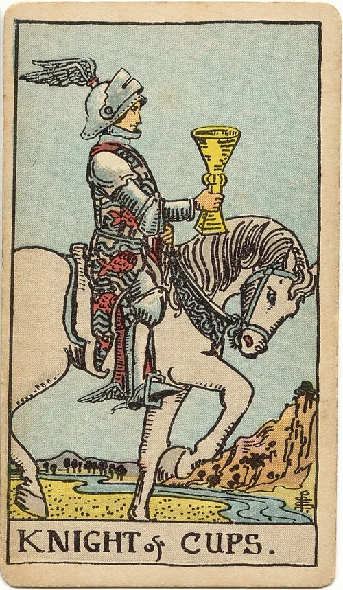 Tranh lá bài Kỵ Sĩ Cốc (Knight of Cups)