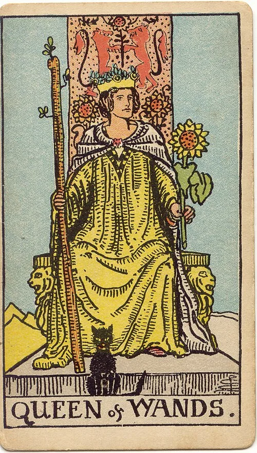 Tranh lá bài Hoàng Hậu Gậy (Queen of Wands)