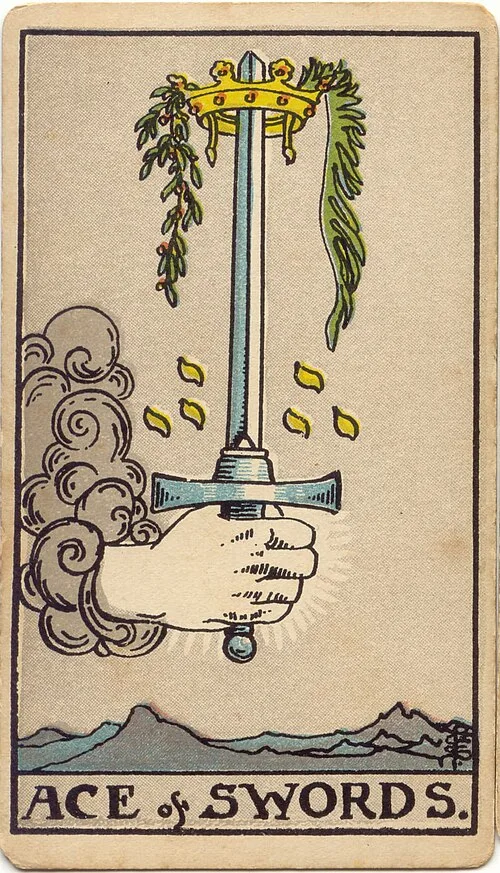Tranh lá bài Át Kiếm (Ace of Swords)