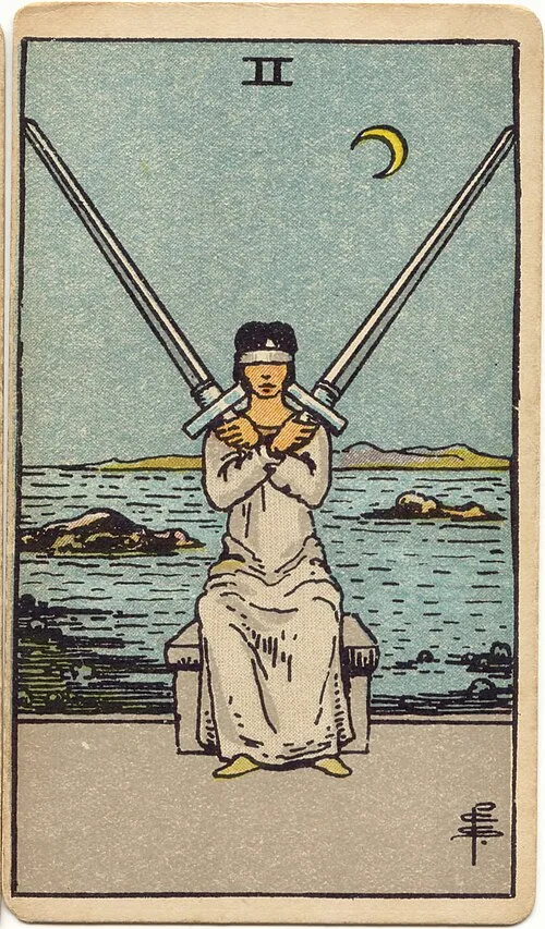 Tranh lá bài Hai Kiếm (Two of Swords)