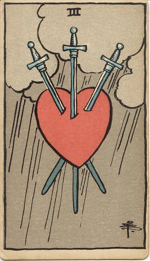 Tranh lá bài Ba Kiếm (Three of Swords)