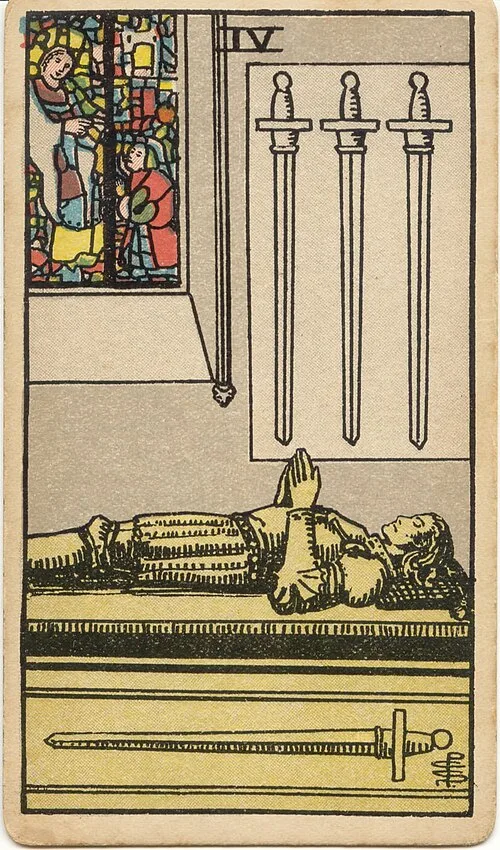 Tranh lá bài Bốn Kiếm (Four of Swords)