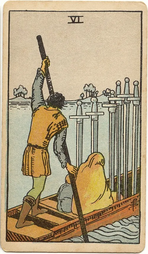 Tranh lá bài Sáu Kiếm (Six of Swords)