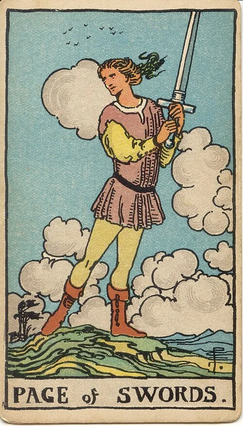 Tranh lá bài Tiểu Đồng Kiếm (Page of Swords)
