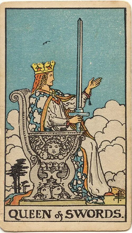 Tranh lá bài Hoàng Hậu Kiếm (Queen of Swords)