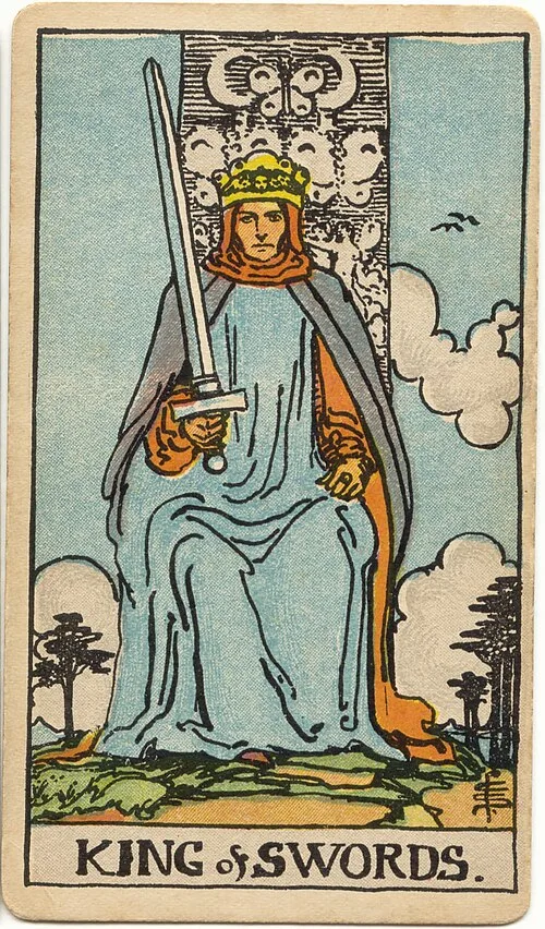 Tranh lá bài Vua Kiếm (King of Swords)